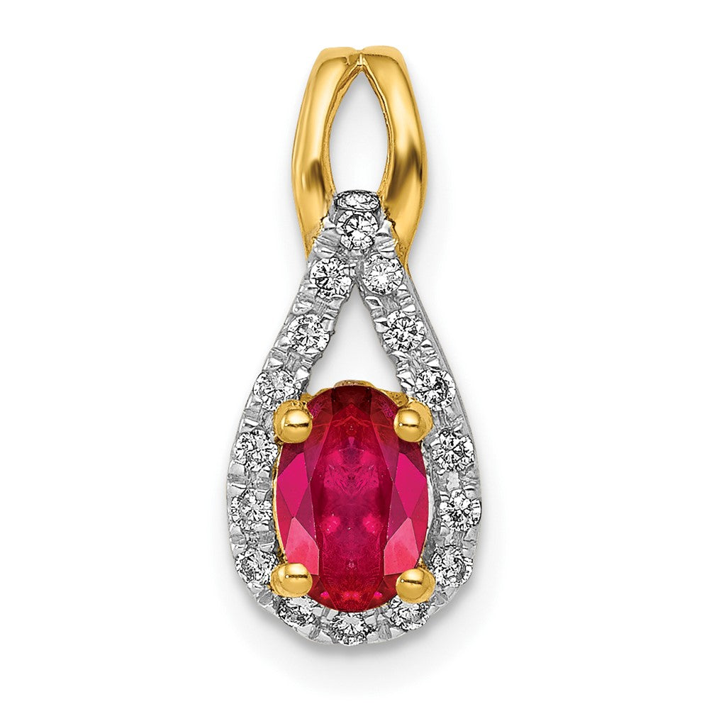 Oval Gemstone and Diamonds Teardrop Halo Pendants