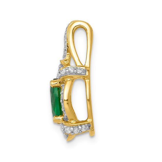 Oval Gemstone & Diamond Fancy Pendants