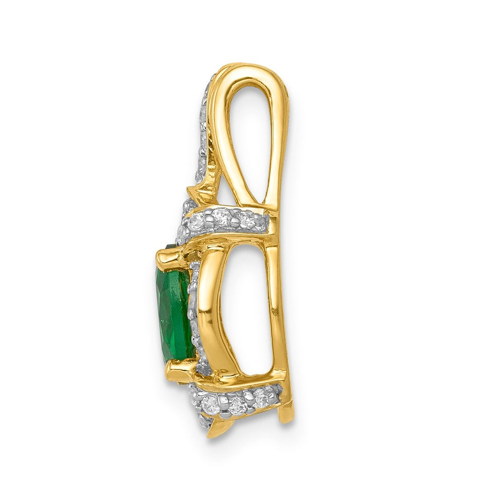 Oval Gemstone & Diamond Fancy Pendants