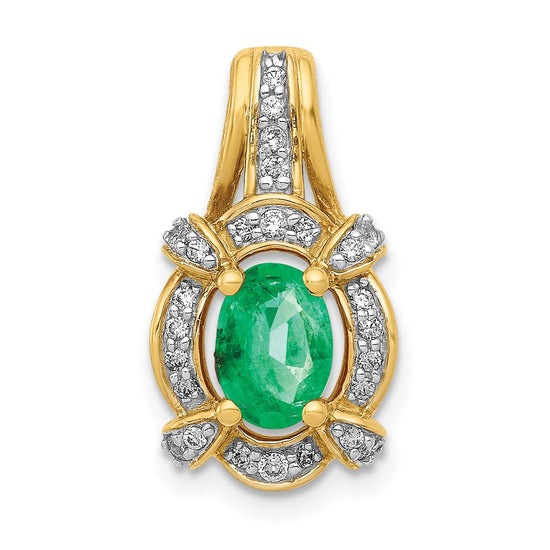 Oval Gemstone & Diamond Fancy Pendants