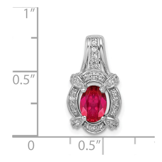 Oval Gemstone & Diamond Fancy Pendants