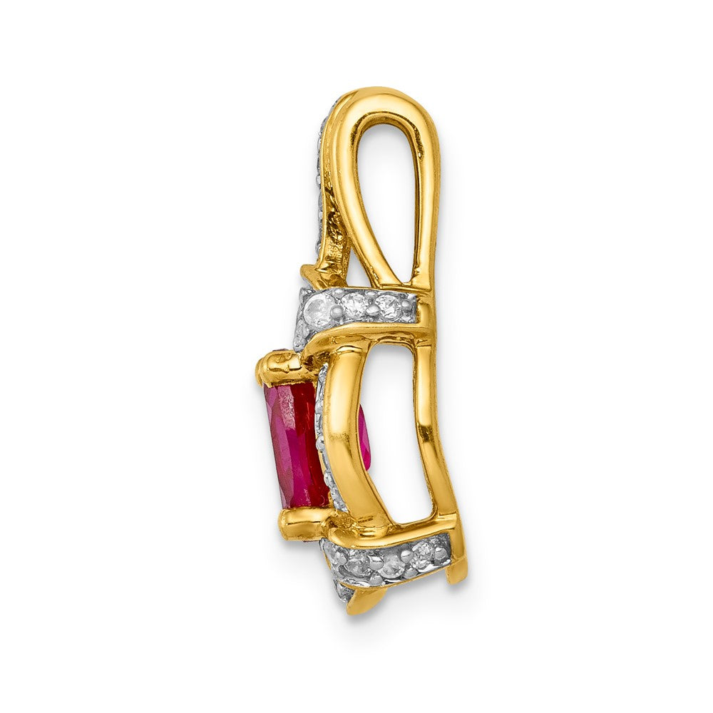 Oval Gemstone & Diamond Fancy Pendants