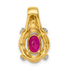 Oval Gemstone & Diamond Fancy Pendants