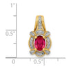 Oval Gemstone & Diamond Fancy Pendants