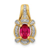 Oval Gemstone & Diamond Fancy Pendants