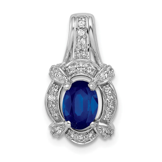 Oval Gemstone & Diamond Fancy Pendants