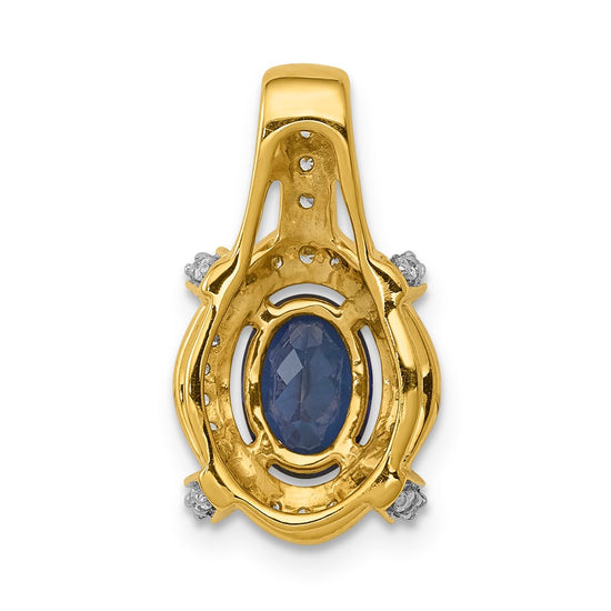 Oval Gemstone & Diamond Fancy Pendants