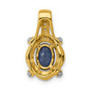 Oval Gemstone & Diamond Fancy Pendants