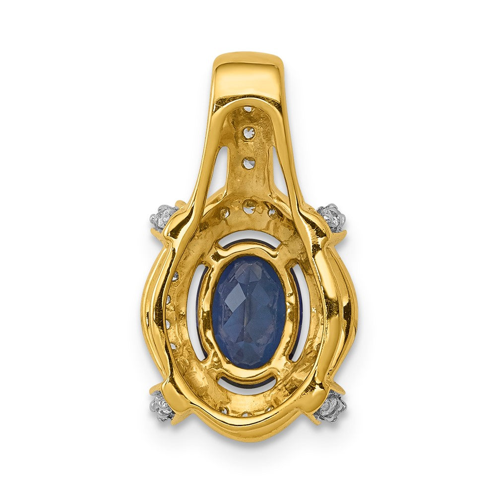 Oval Gemstone & Diamond Fancy Pendants
