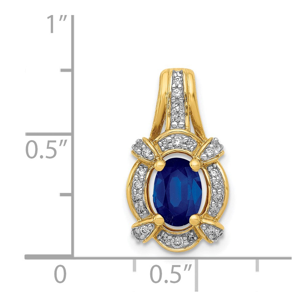 Oval Gemstone & Diamond Fancy Pendants
