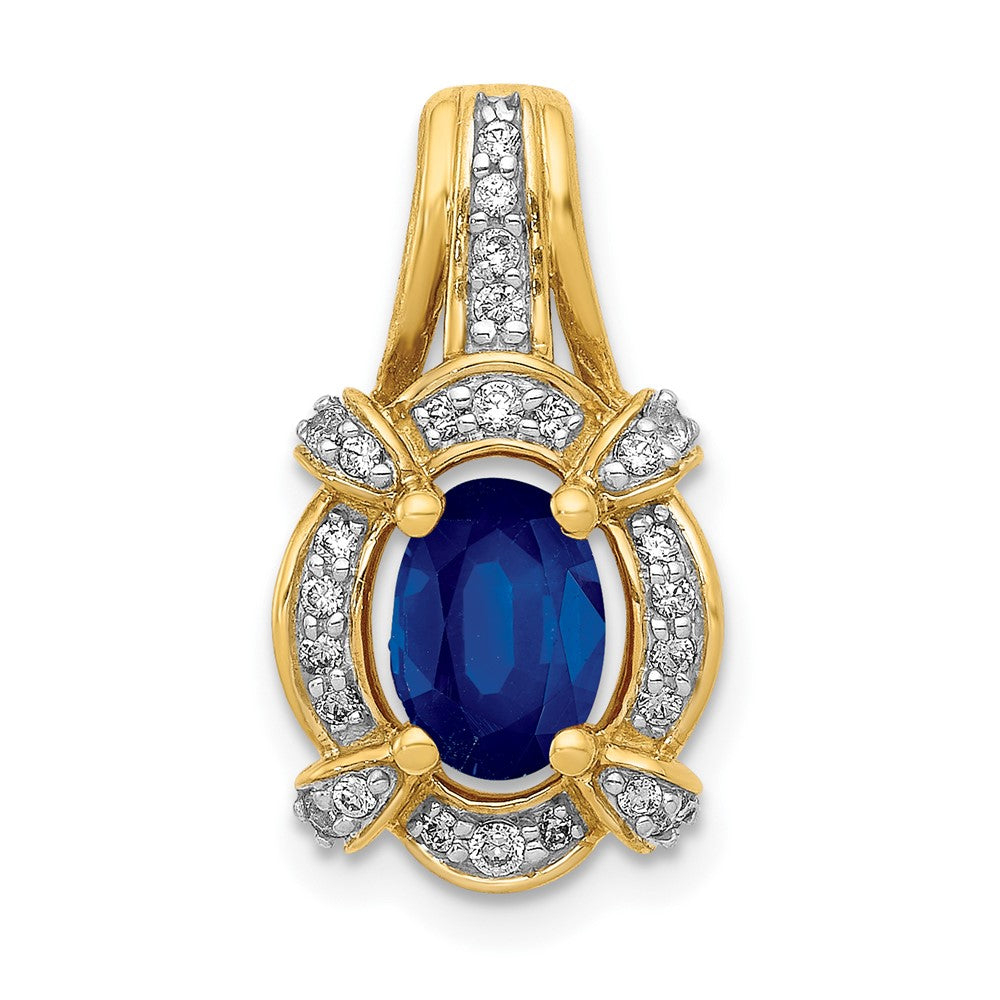 Oval Gemstone & Diamond Fancy Pendants