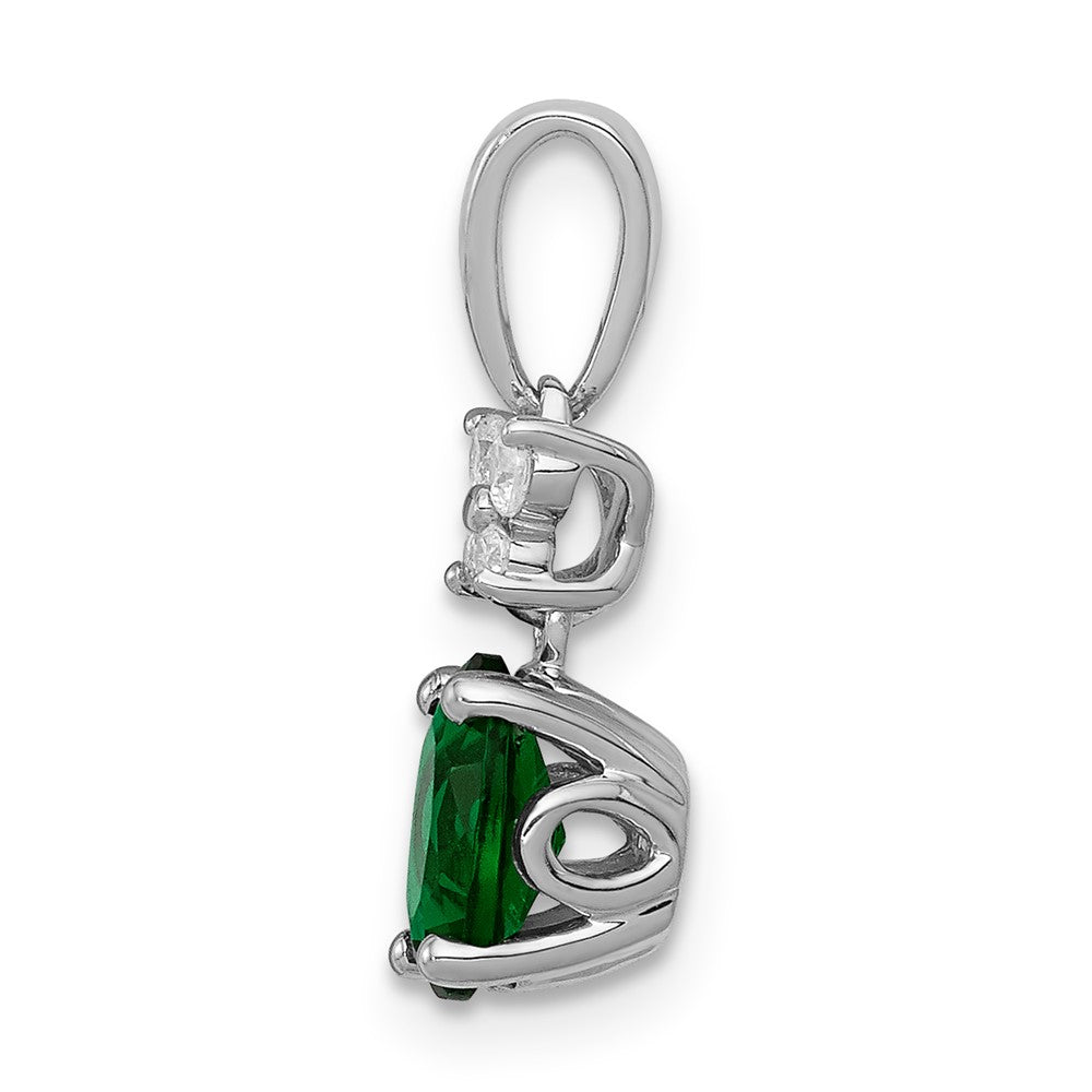 Oval Gemstone & Diamond Pendants