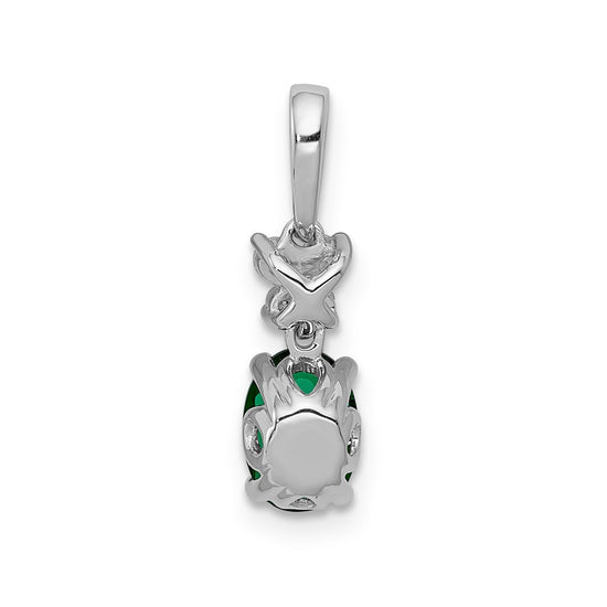 Oval Gemstone & Diamond Pendants