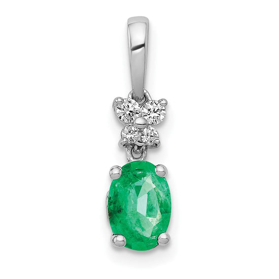 Oval Gemstone & Diamond Pendants