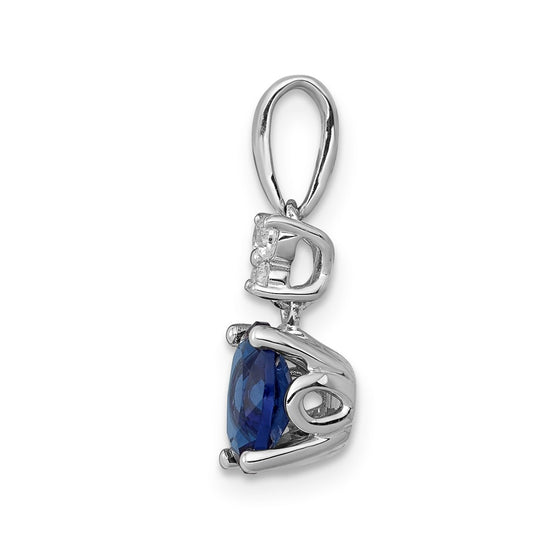 Oval Gemstone & Diamond Pendants