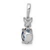 Oval Gemstone & Diamond Pendants