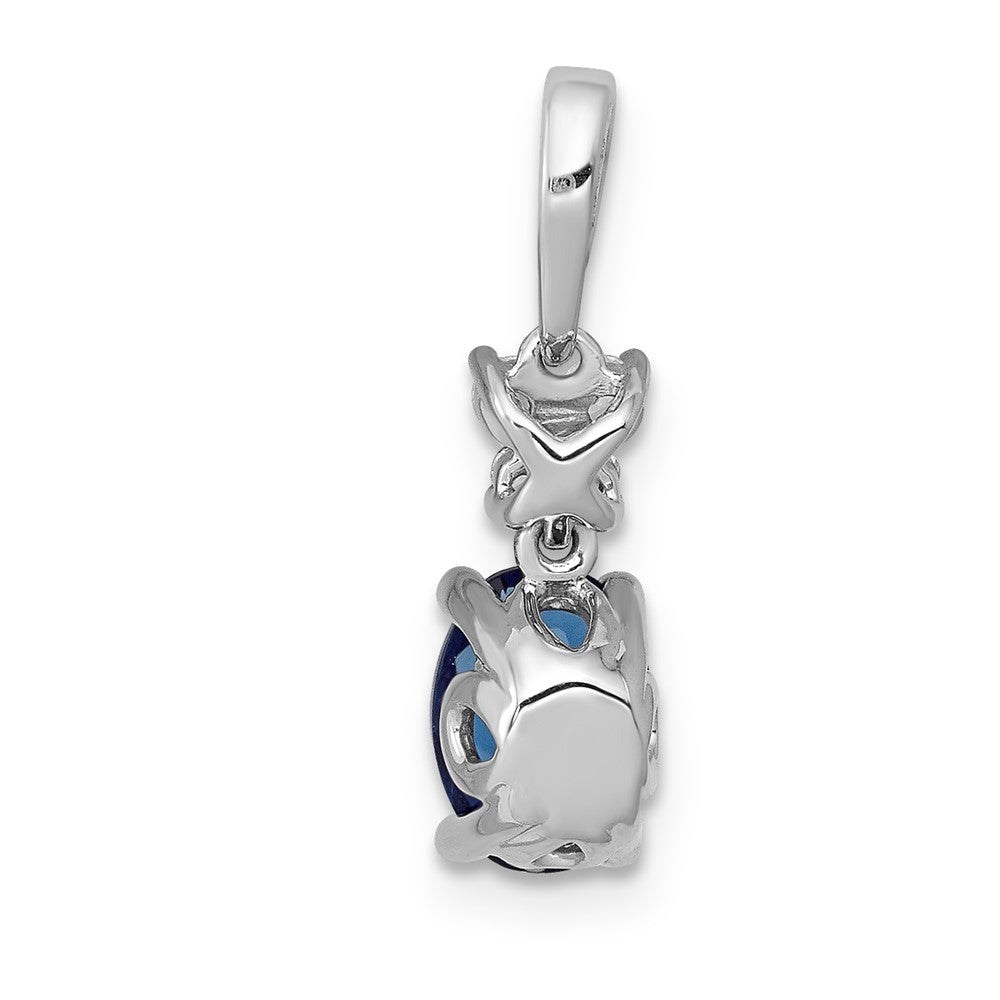 Oval Gemstone & Diamond Pendants
