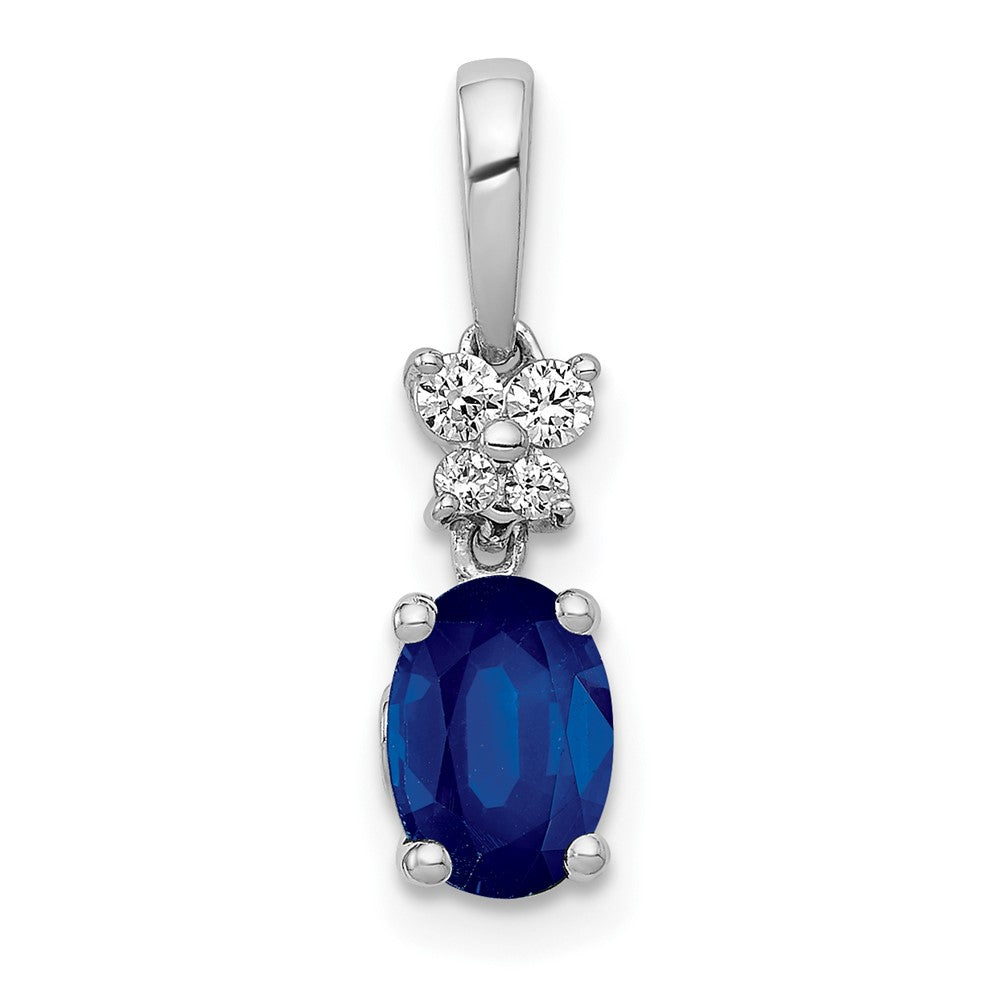 Oval Gemstone & Diamond Pendants