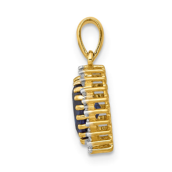 Diamond & Oval Gemstone Pendants