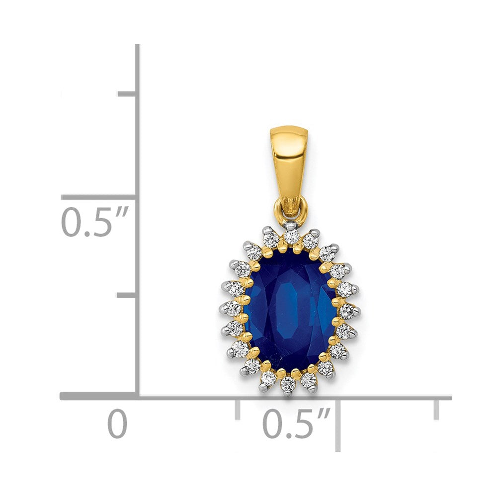 Diamond & Oval Gemstone Pendants