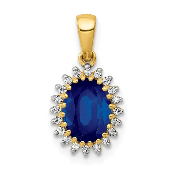 Diamond & Oval Gemstone Pendants