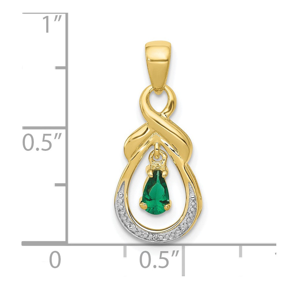 Pear Gemstone & Diamond Pendants