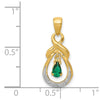 Pear Gemstone & Diamond Pendants