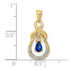 Pear Gemstone & Diamond Pendants