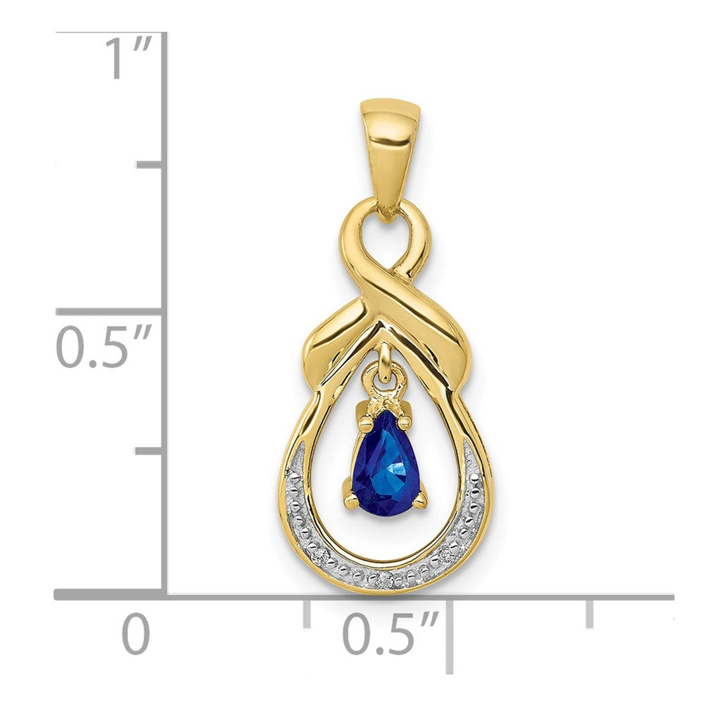 Pear Gemstone & Diamond Pendants