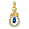 Pear Gemstone & Diamond Pendants