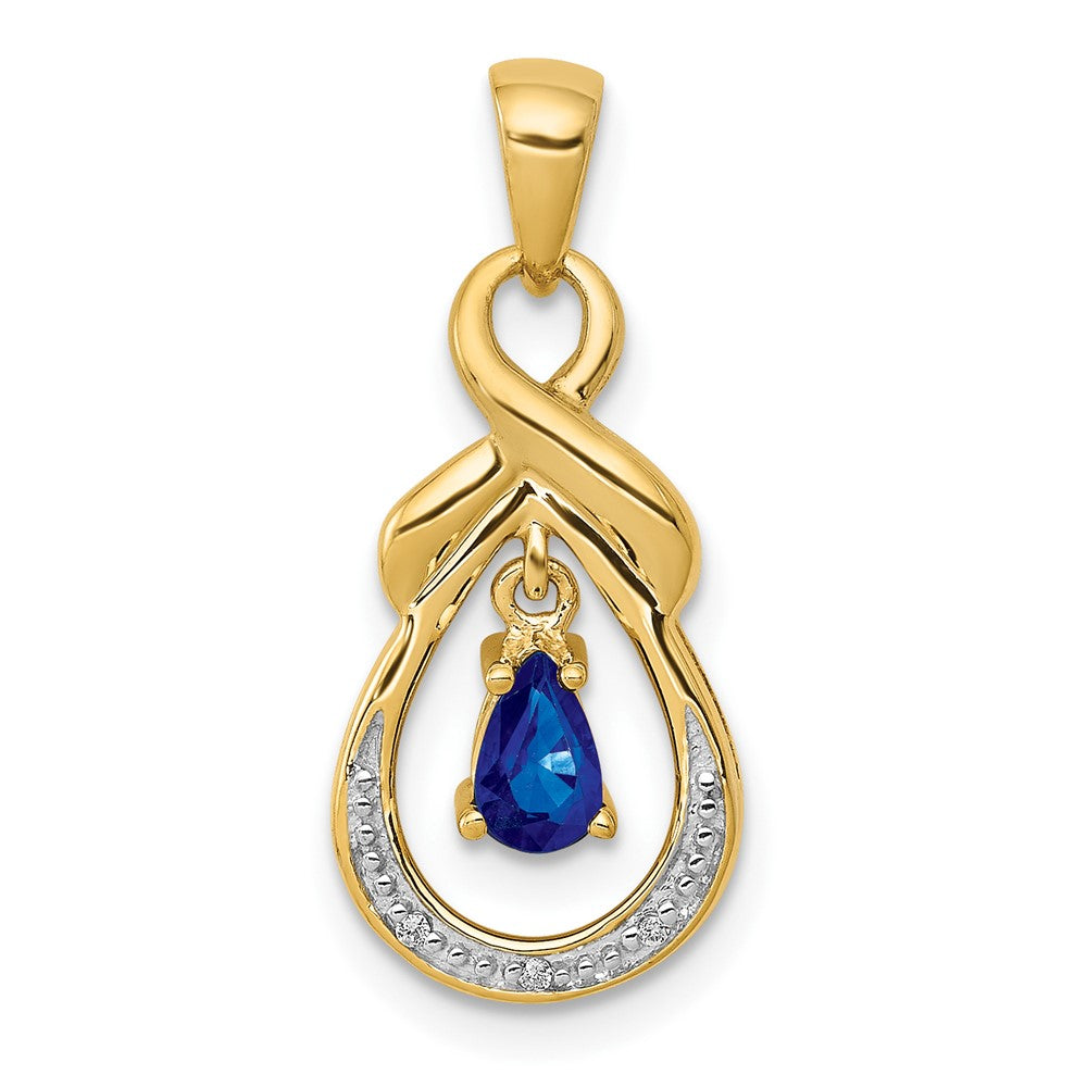 Pear Gemstone & Diamond Pendants