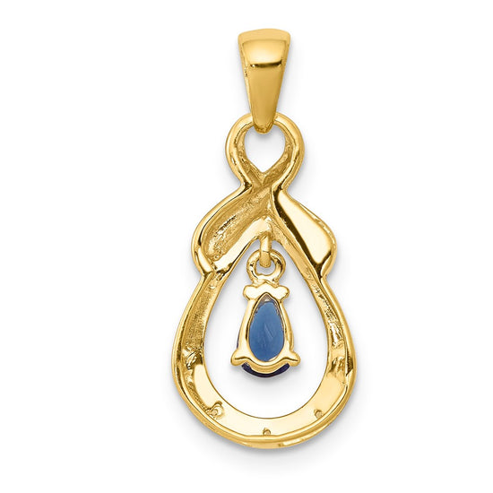 Pear Gemstone & Diamond Pendants