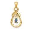 Pear Gemstone & Diamond Pendants
