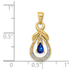 Pear Gemstone & Diamond Pendants