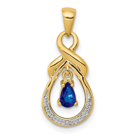 Pear Gemstone & Diamond Pendants