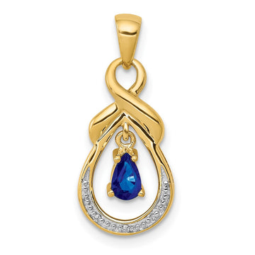 Pear Gemstone & Diamond Pendants