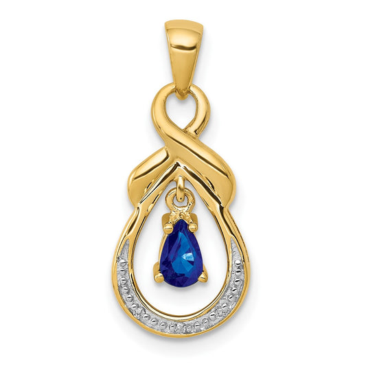 Pear Gemstone & Diamond Pendants