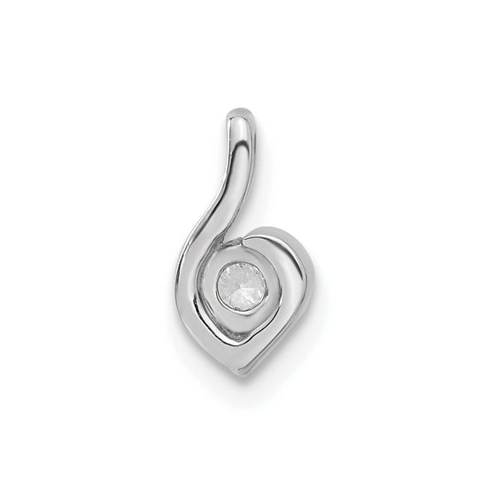 14k White Gold 1/6 carat Lab Grown Diamond VS/SI+ G+ Complete Fashion Pendant