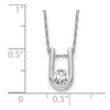 Diamond U-Shape Pendant Necklaces