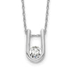 Diamond U-Shape Pendant Necklaces