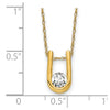 Diamond U-Shape Pendant Necklaces