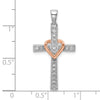 Diamond Heart Cross Pendants