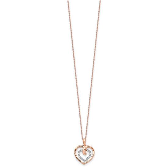 Diamond Double Heart Necklaces