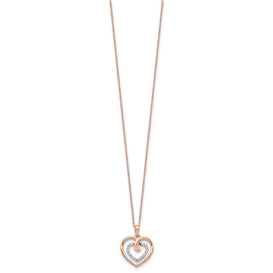 Diamond Double Heart Necklaces