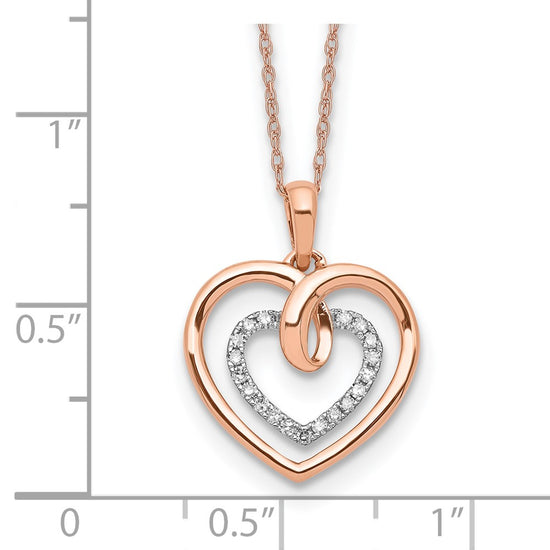 Diamond Double Heart Necklaces