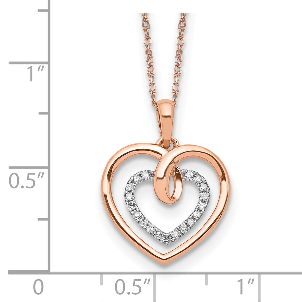 Diamond Double Heart Necklaces