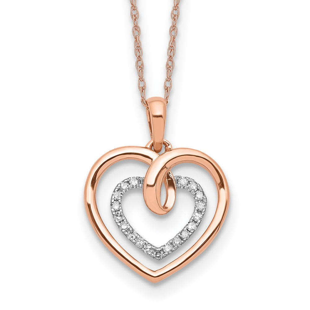 Diamond Double Heart Necklaces