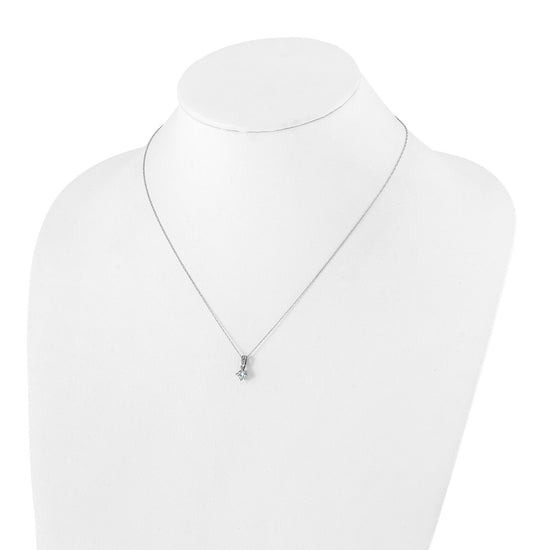 14k White Gold 1/3 carat Lab Grown Diamond VS/SI+ G+ 18 inch Pendant Necklace