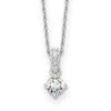 14k White Gold 1/3 carat Lab Grown Diamond VS/SI+ G+ 18 inch Pendant Necklace