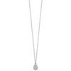 10k White Gold 1/2 carat Lab Grown Diamond VS/SI+ G+ Complete 18 inch Teardrop Halo Pendant Necklace